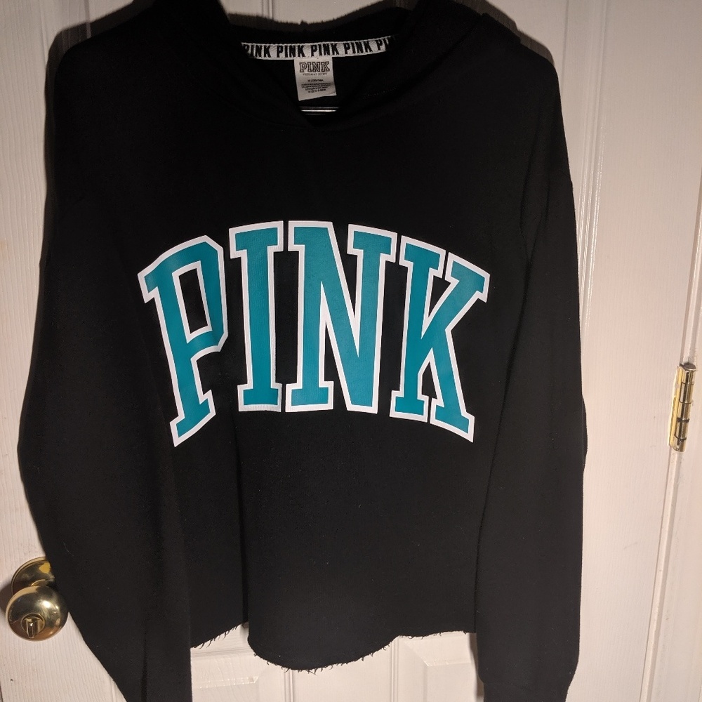 Pink Crop Crewneck